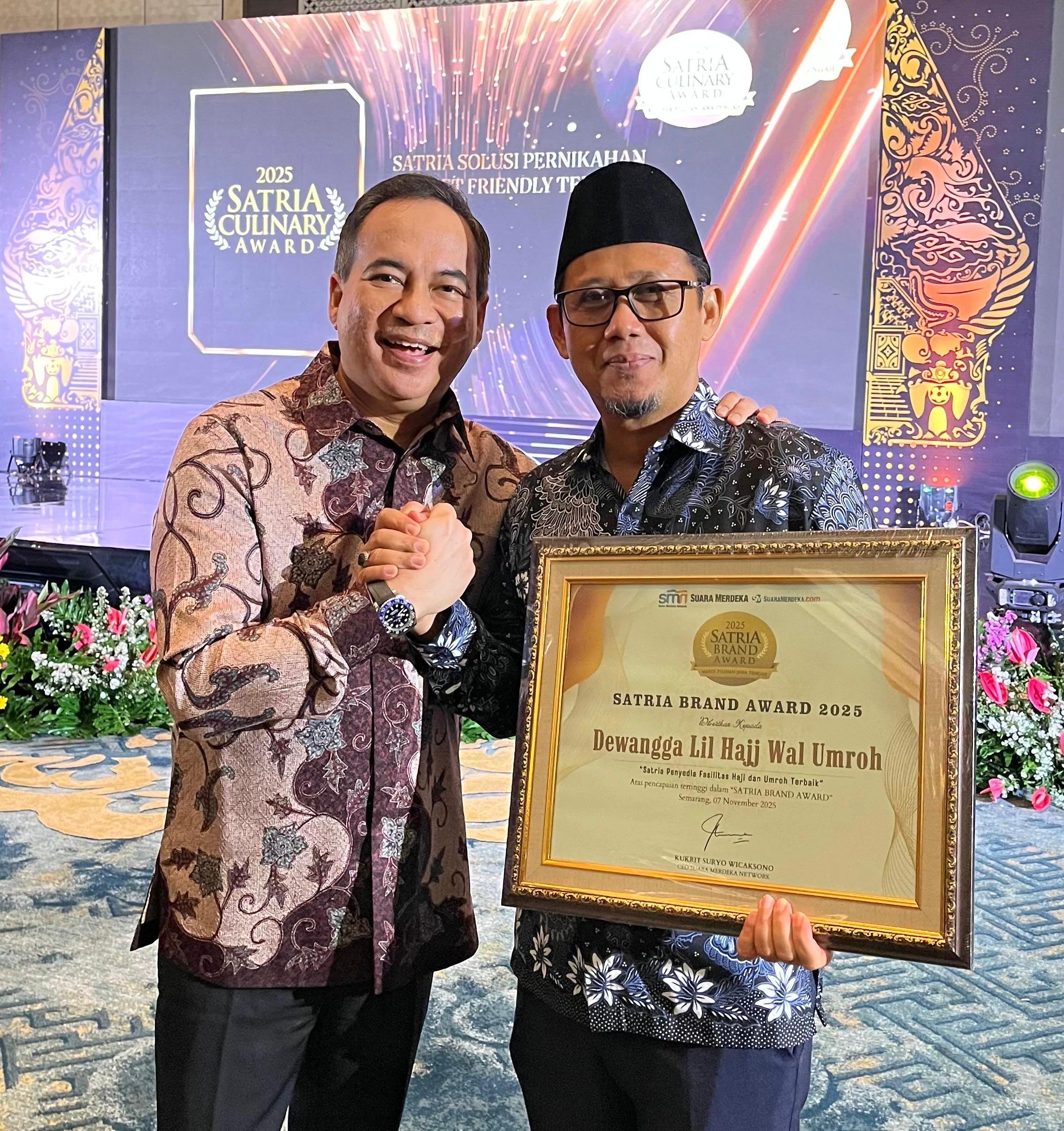 Dewangga Raih Penghargaan Sebagai Penyedia Fasilitas Haji dan Umrah Terbaik se-Jawa Tengah